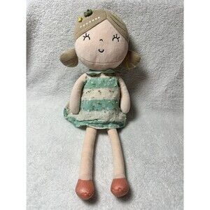 GLOVELEYA Plush Girl Doll 16" Spring Girl My First Doll Floral Flowers